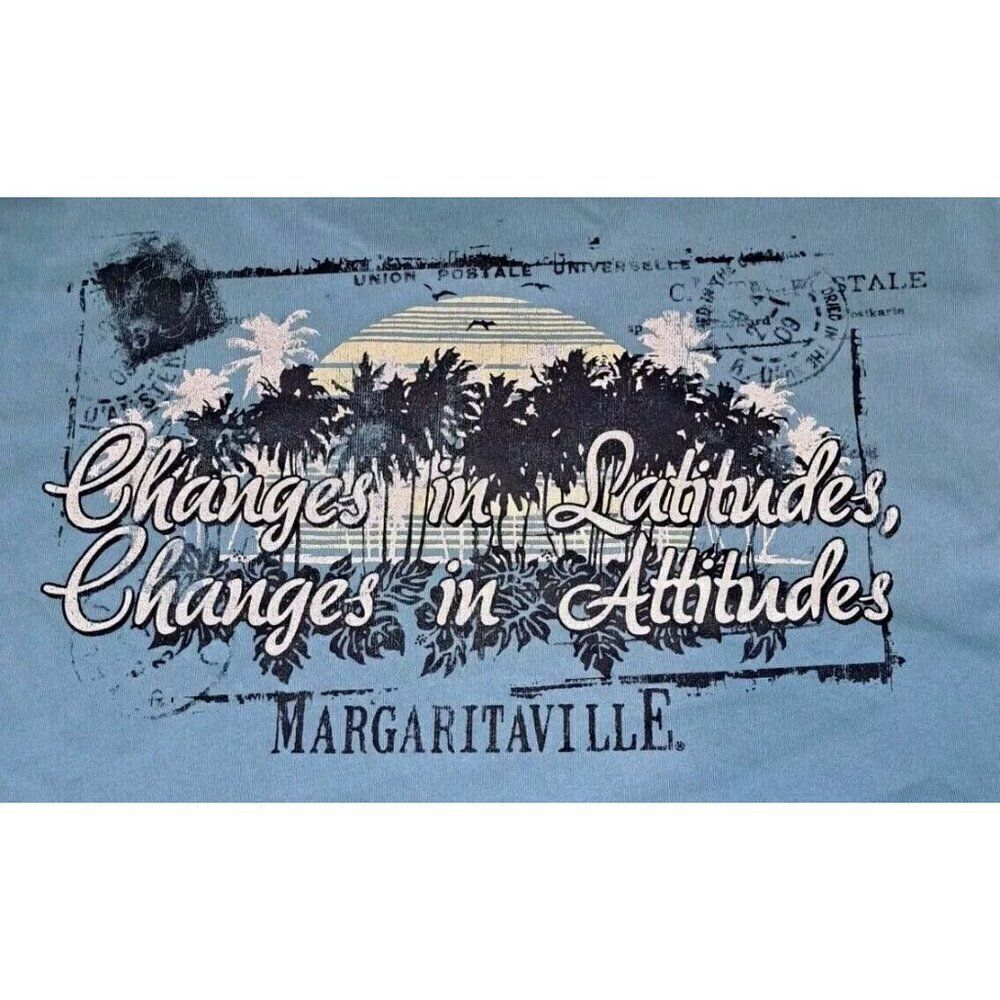 Margaritaville Mens Medium Blue Tee Shirt New 36x28